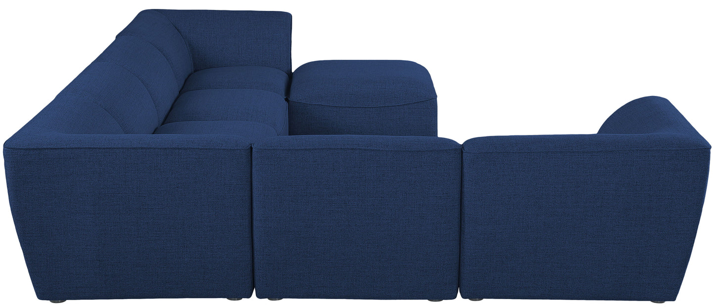 Miramar - Modular Sectional 7 Piece - Navy - Fabric