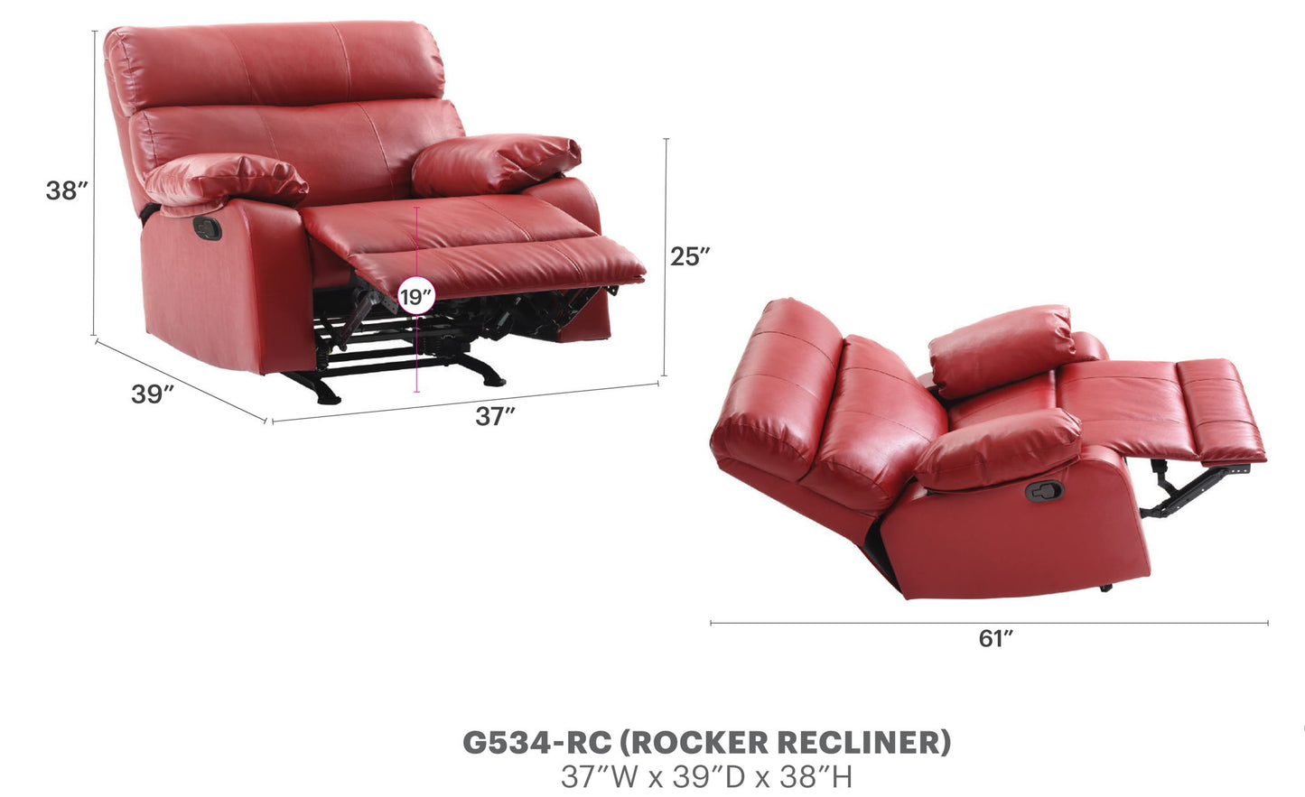 Glory Furniture - Manny - Rocker Recliner