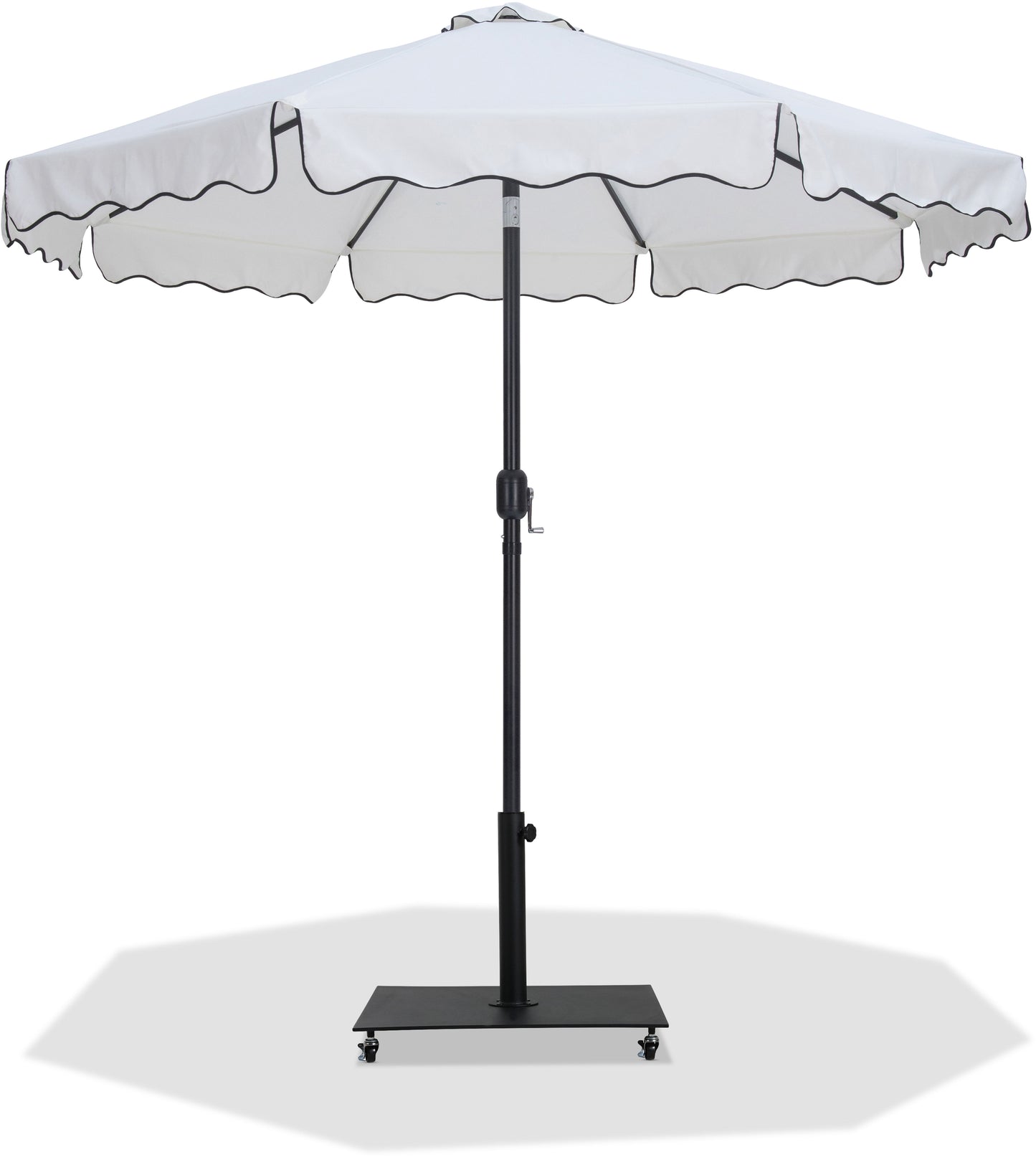Amalfi - Aluminum Patio Umbrella - Black Base / Black Pole
