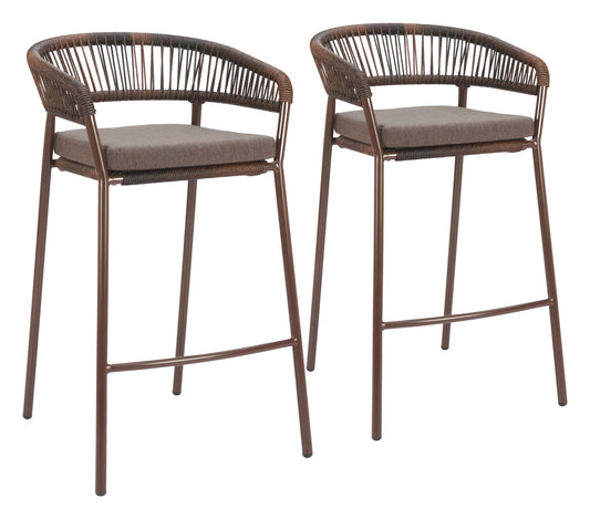 Skye - Outdoor Barstool (Set of 2) - Brown