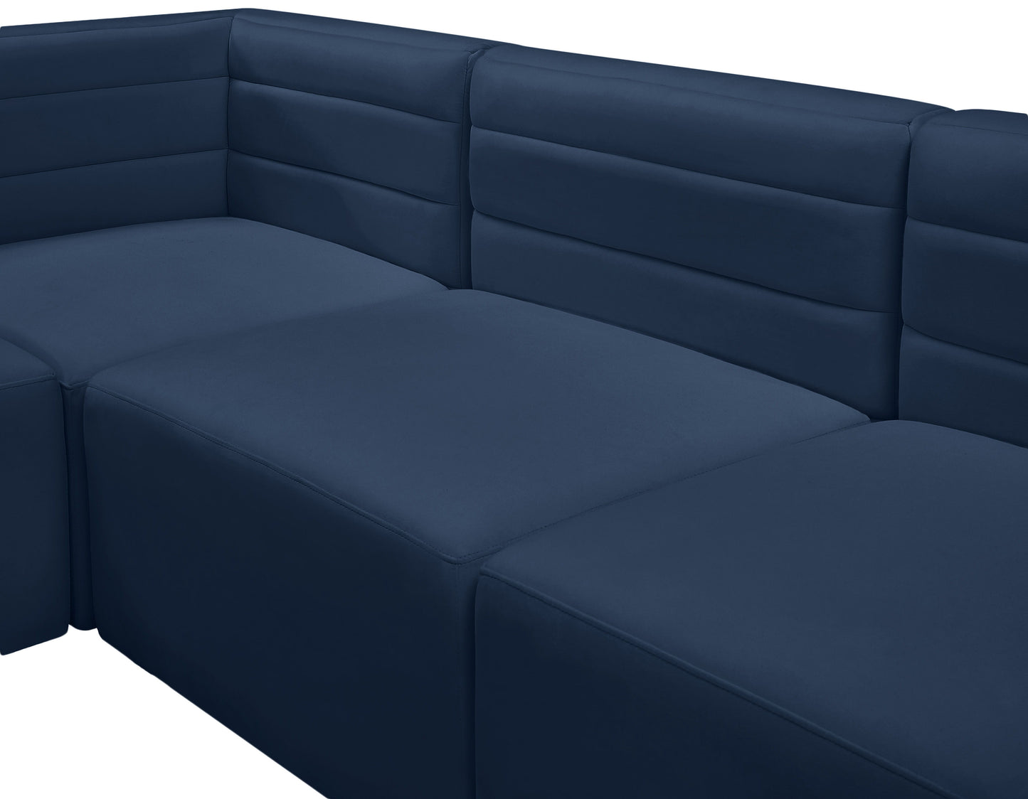 Quincy - Modular Sectional 5 Piece - Navy - Fabric - Modern & Contemporary