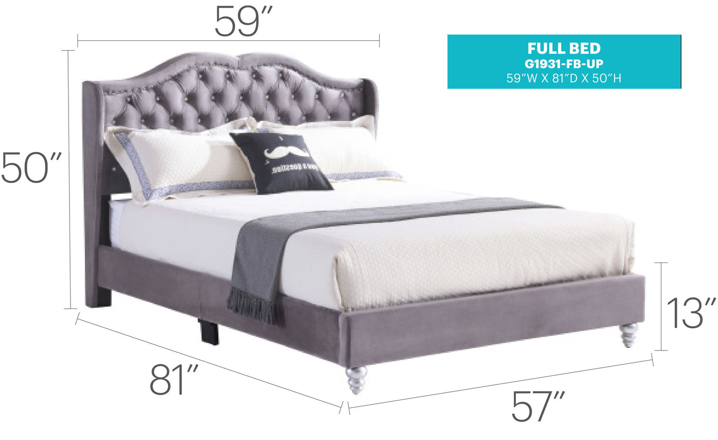 Glory Furniture - Joy - Upholstered Bed
