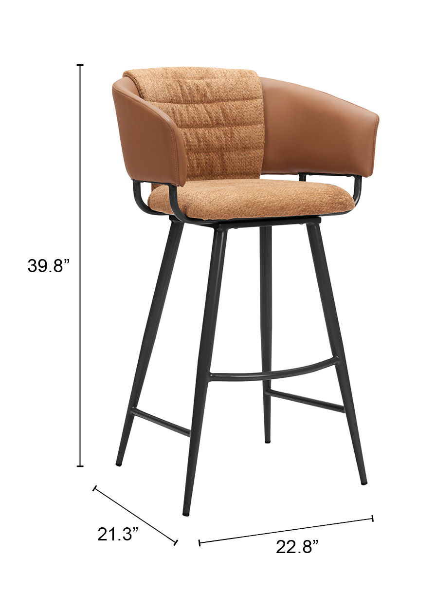 Juno - Barstool (Set of 2) - Brown