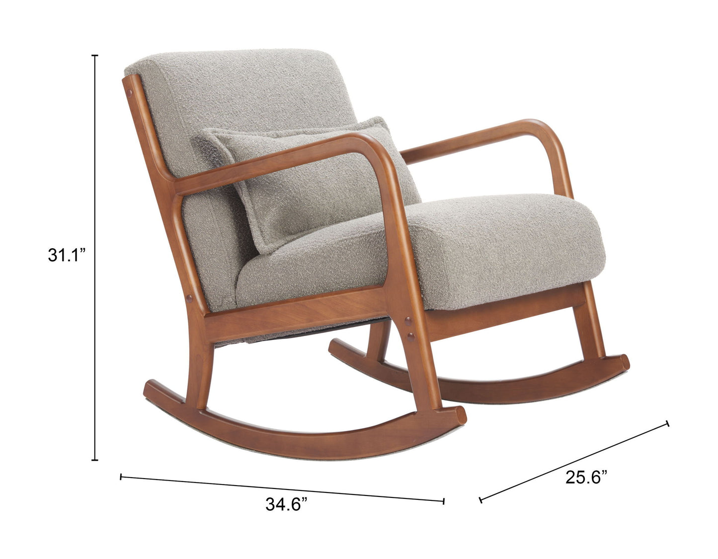 Hady - Rocking Chair - Gray
