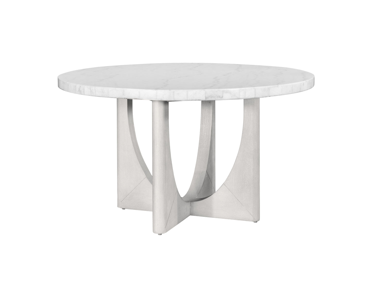 Gavin - Dining Table - Driftwood / White Marble