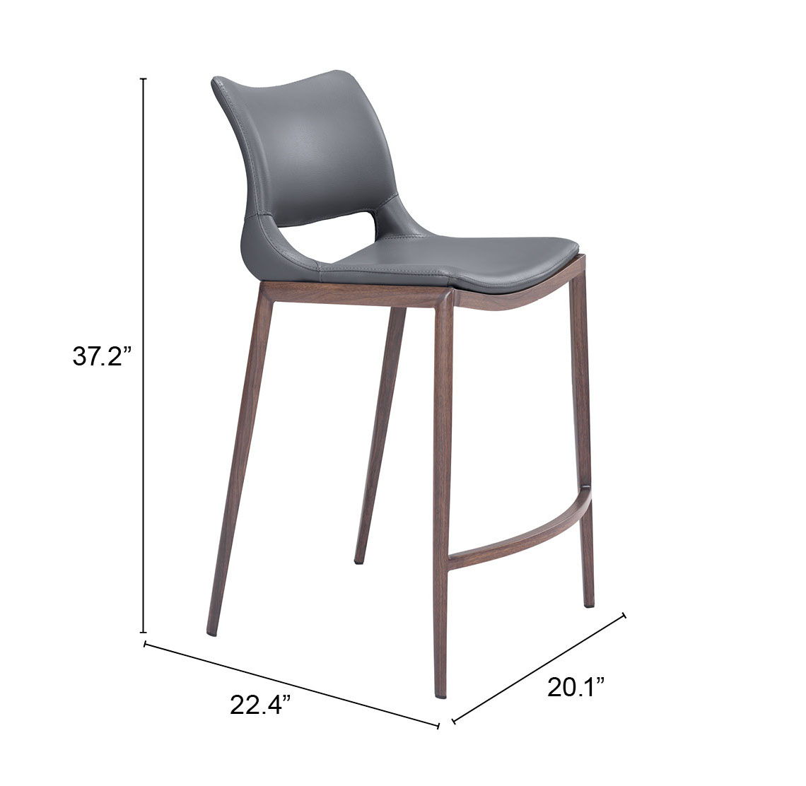 Ace - Counter Chair (Set of 2) - Walnut Legs