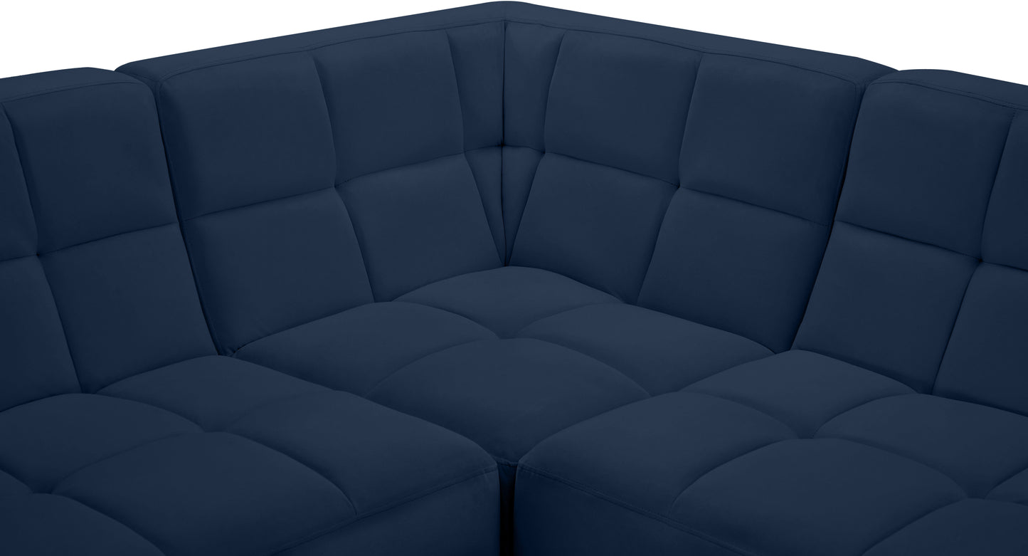 Relax - Modular Sectional 5 Piece - Navy - Fabric