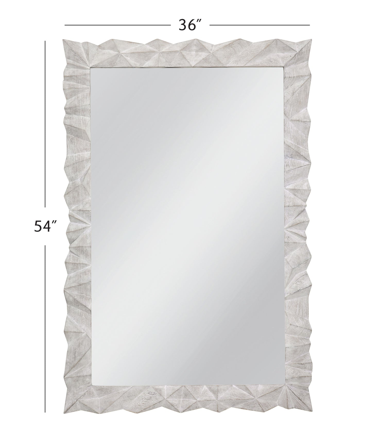 Isola - Wall Mirror - White Wash