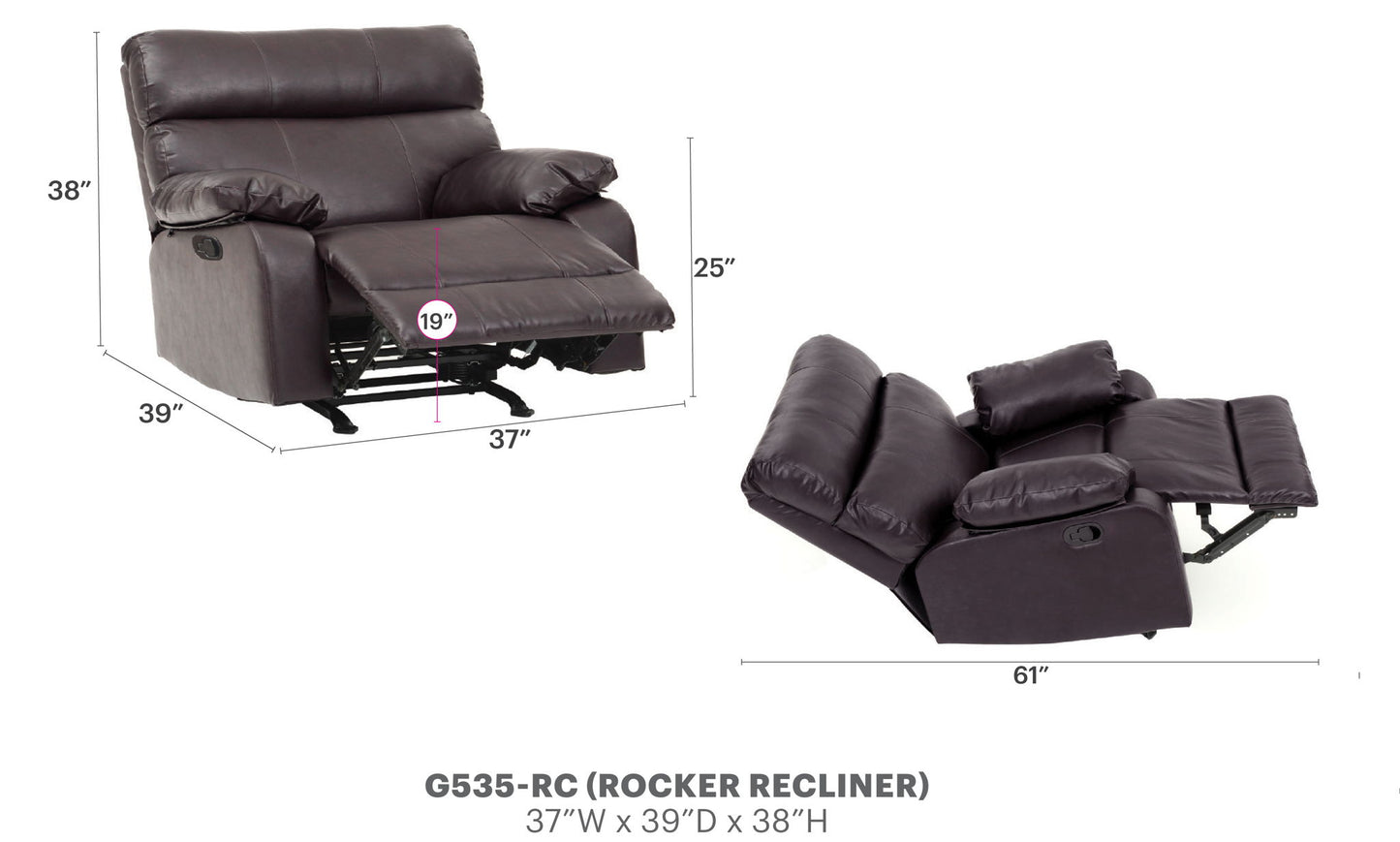 Glory Furniture - Manny - Rocker Recliner