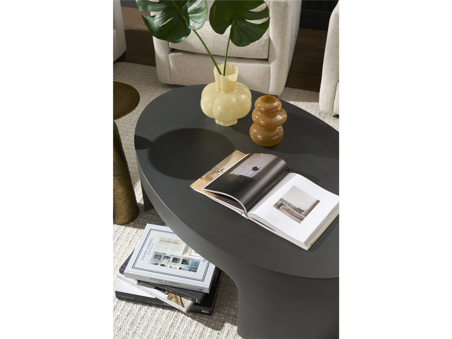Modern - Concrete Cocktail Table - Black