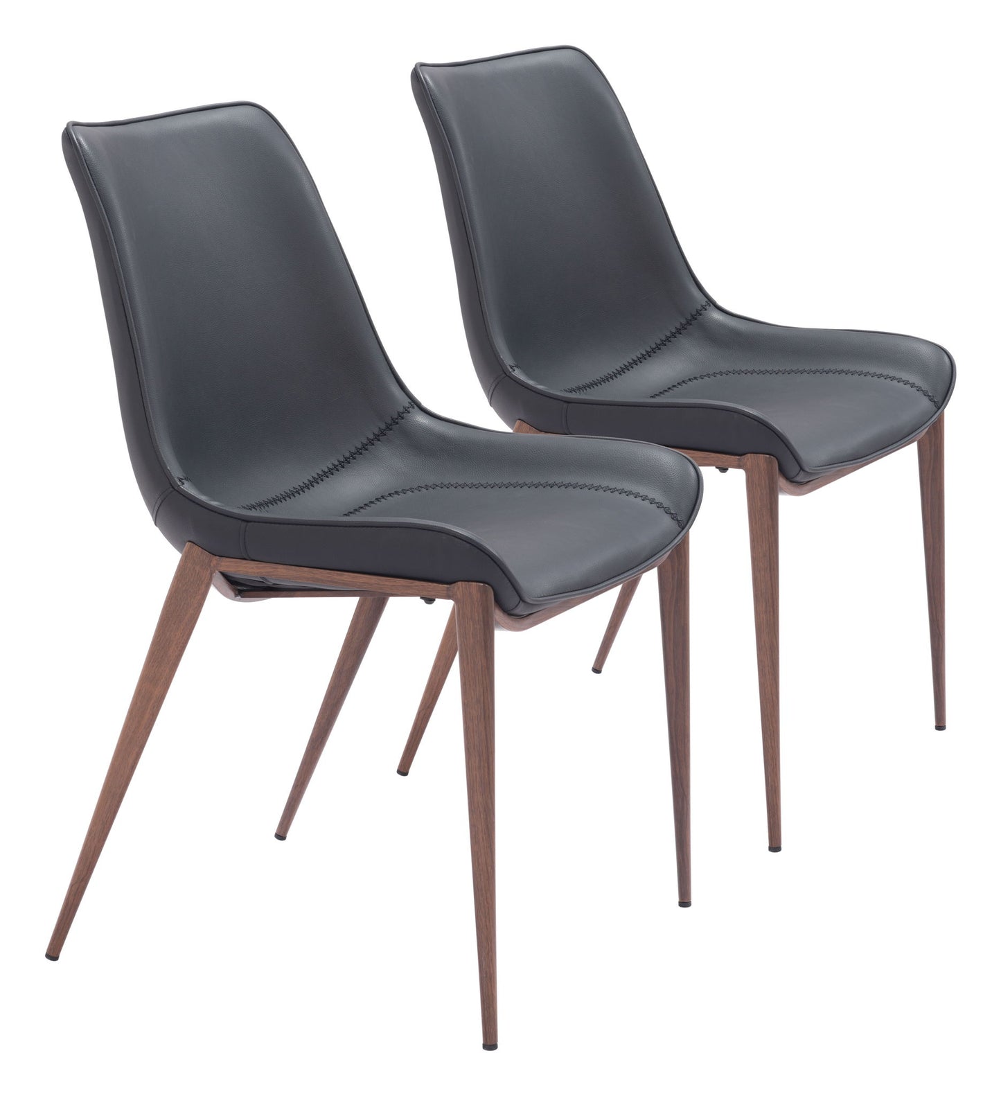 Magnus - Dining Chair (Set of 2) - Black / Walnut