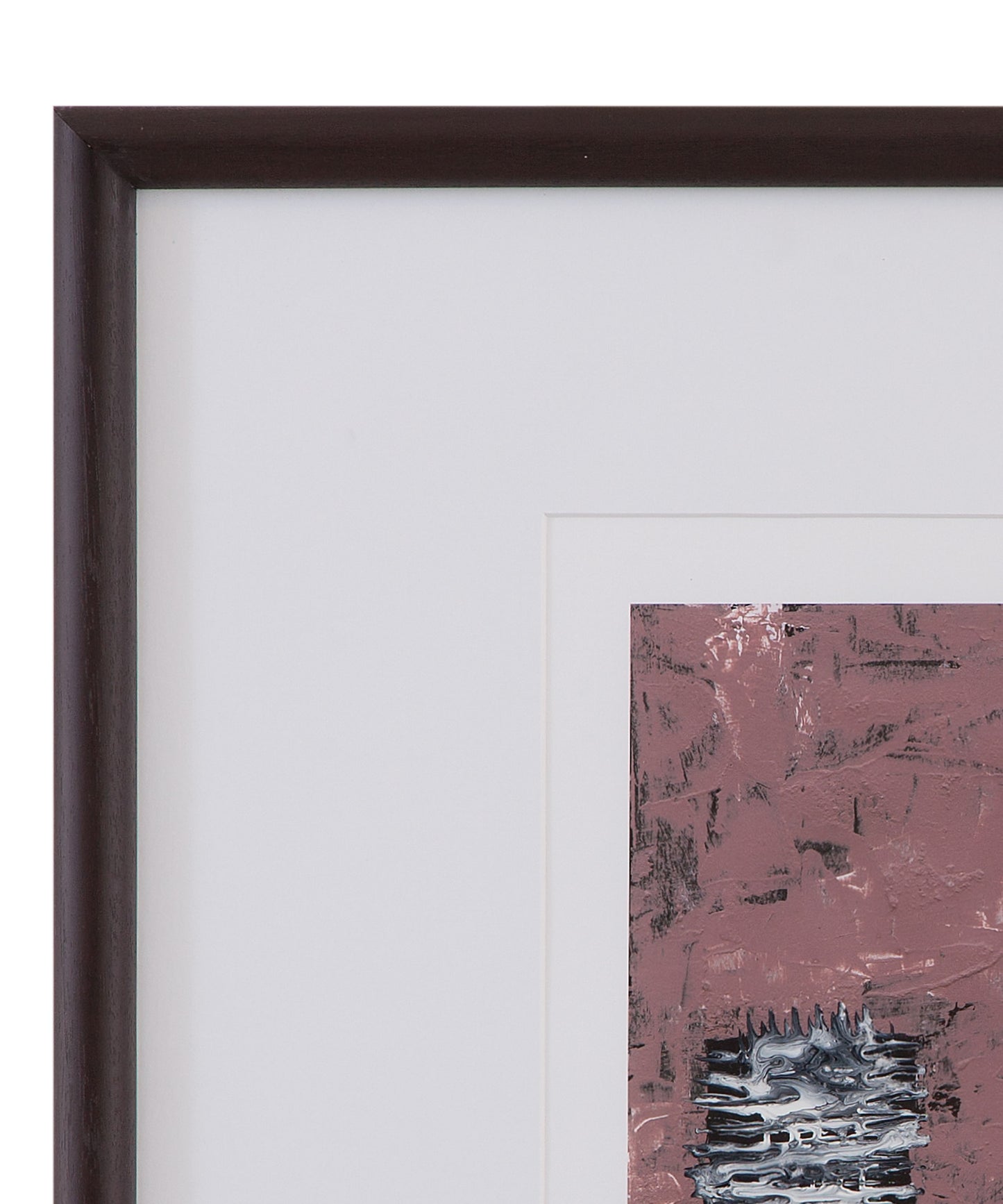 Dual Dichotomy I Framed Print - Pink / White