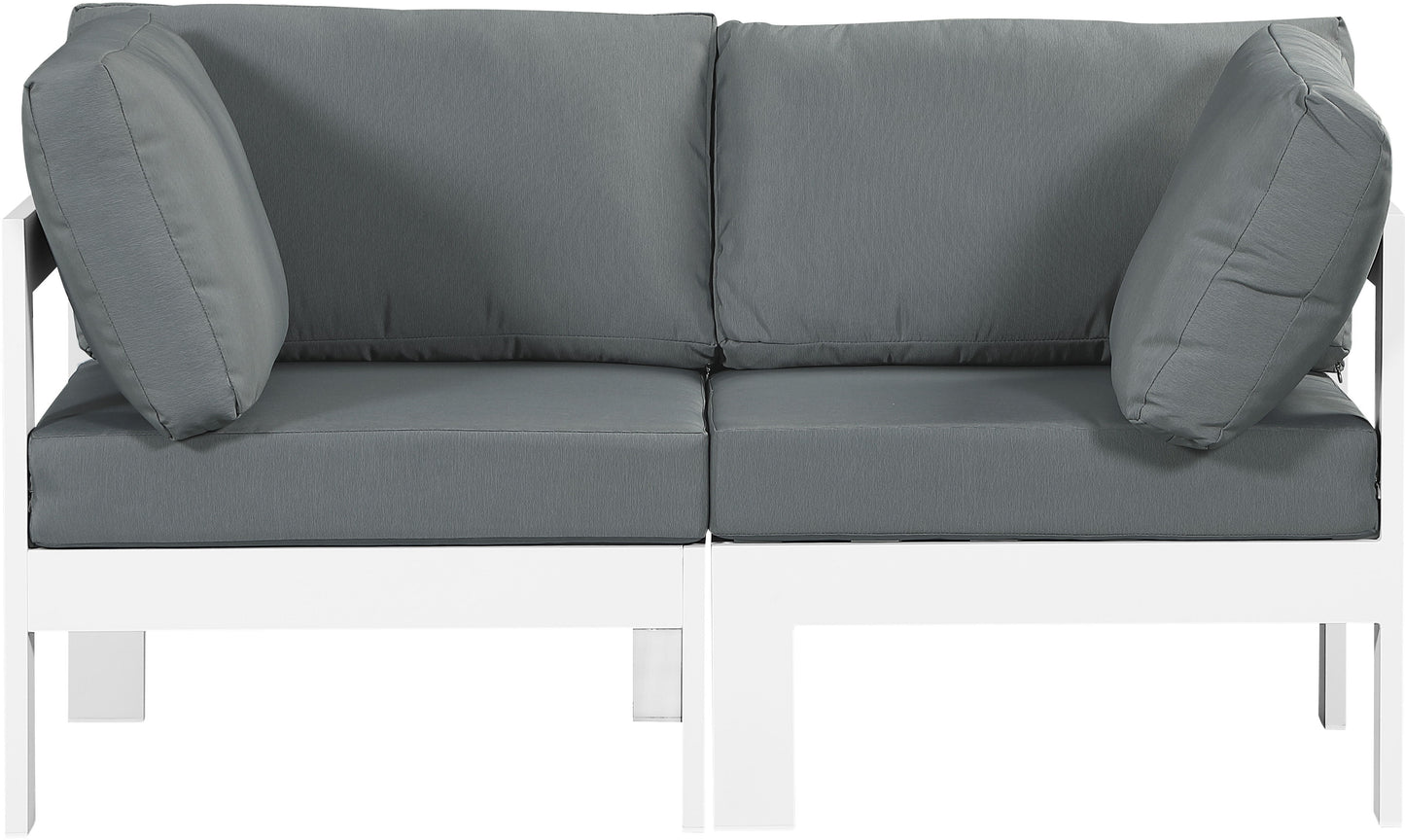 Nizuc - Outdoor Patio 2 Seat Modular Sofa With White Frame