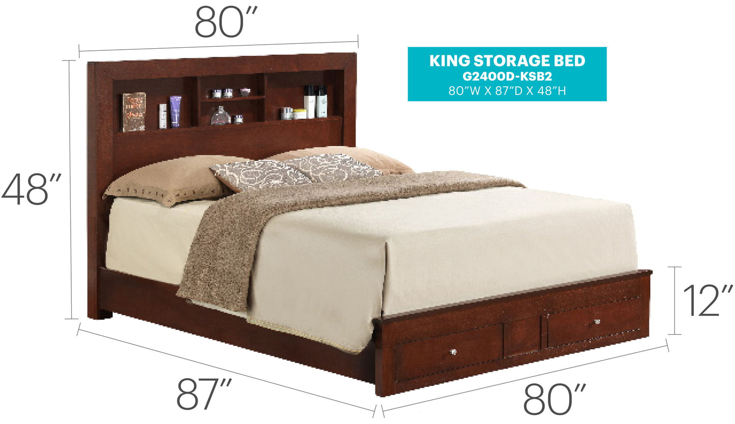 Glory Furniture - Burlington - Storage Bed