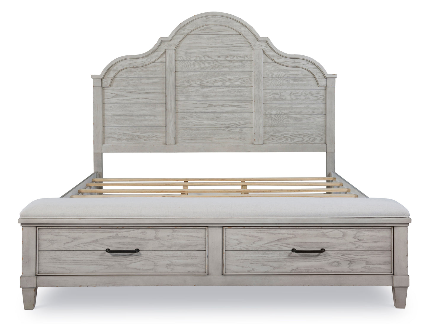 Belhaven - Arched Panel Bed With Storage Footboard