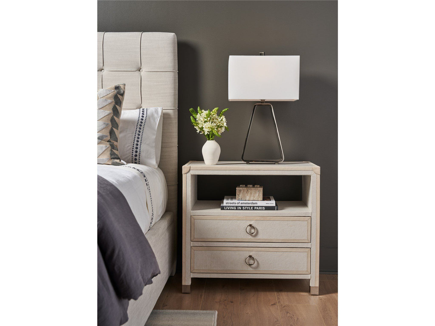 New Modern - Riven Nightstand - Gray