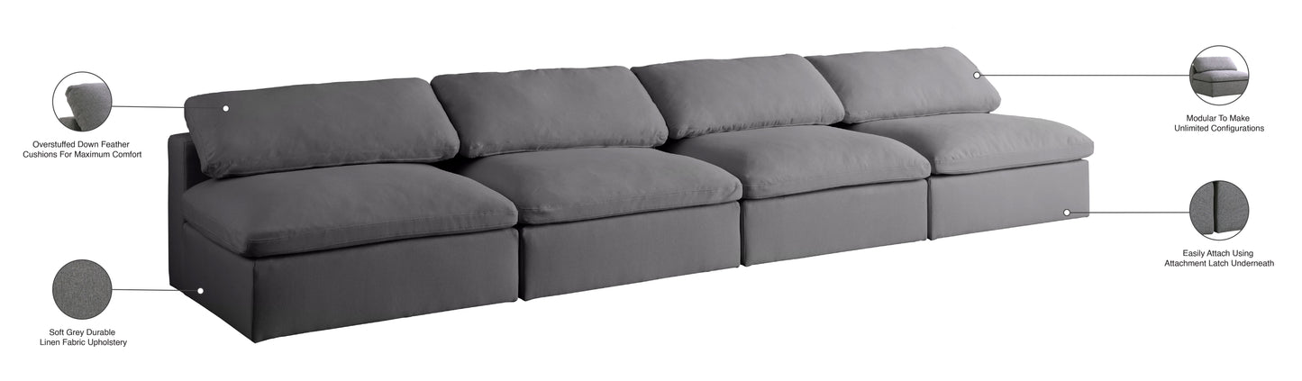 Serene - Modular Armless 4 Seat Sofa