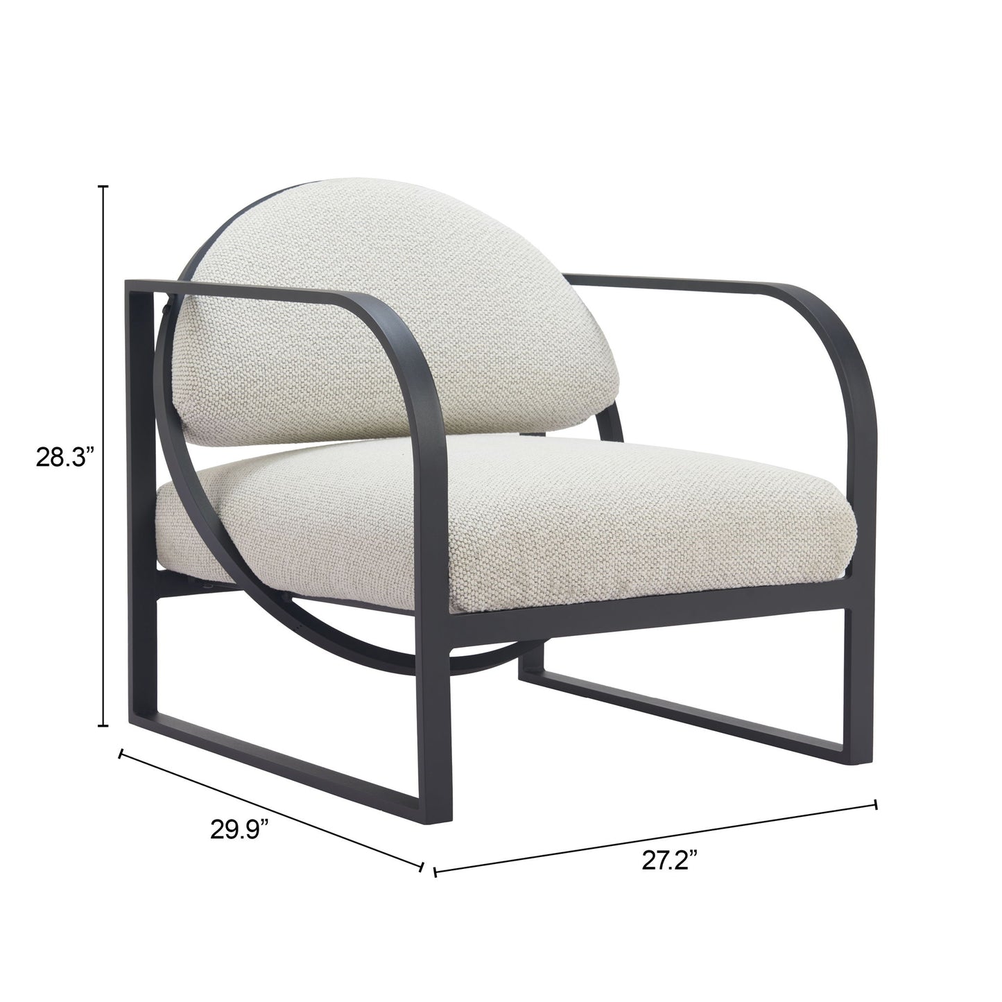 Flakt - Outdoor Accent Chair - Ivory