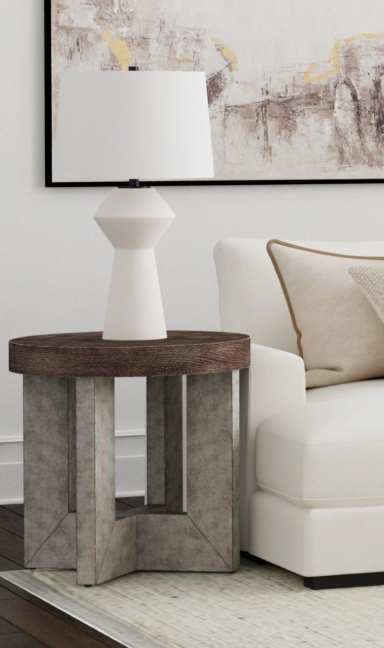 Nova - End Table - Cerused Charcoal Oak