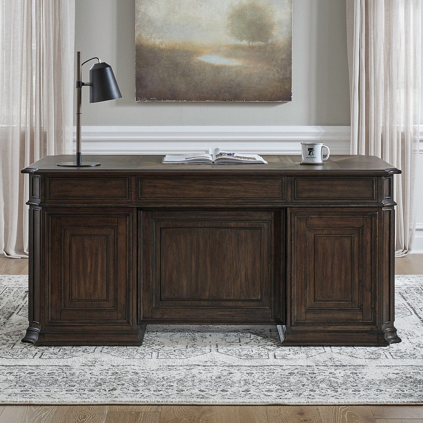 Provence Park - Jr Executive Desk - Brown