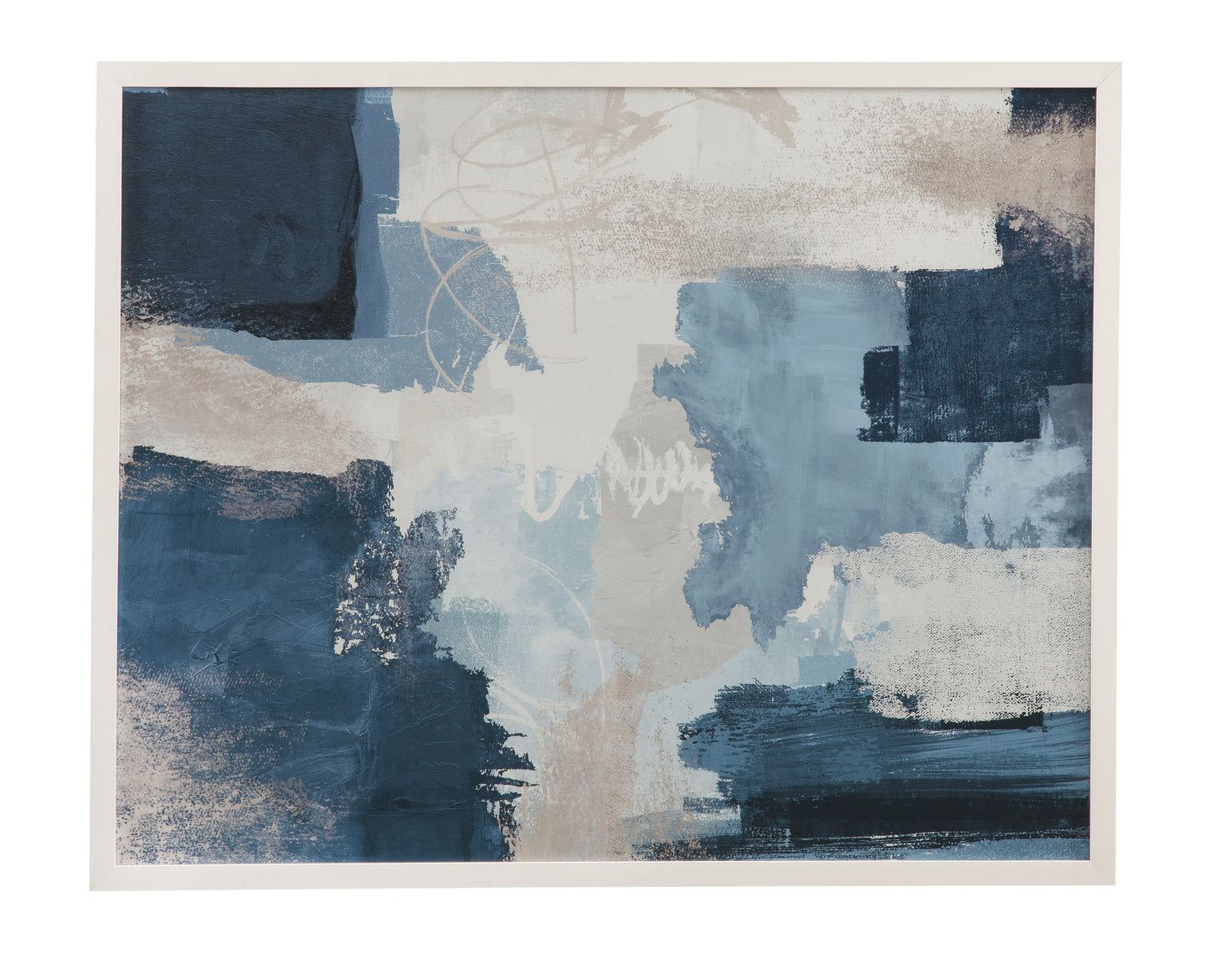 Blue Construction Framed Print - Blue