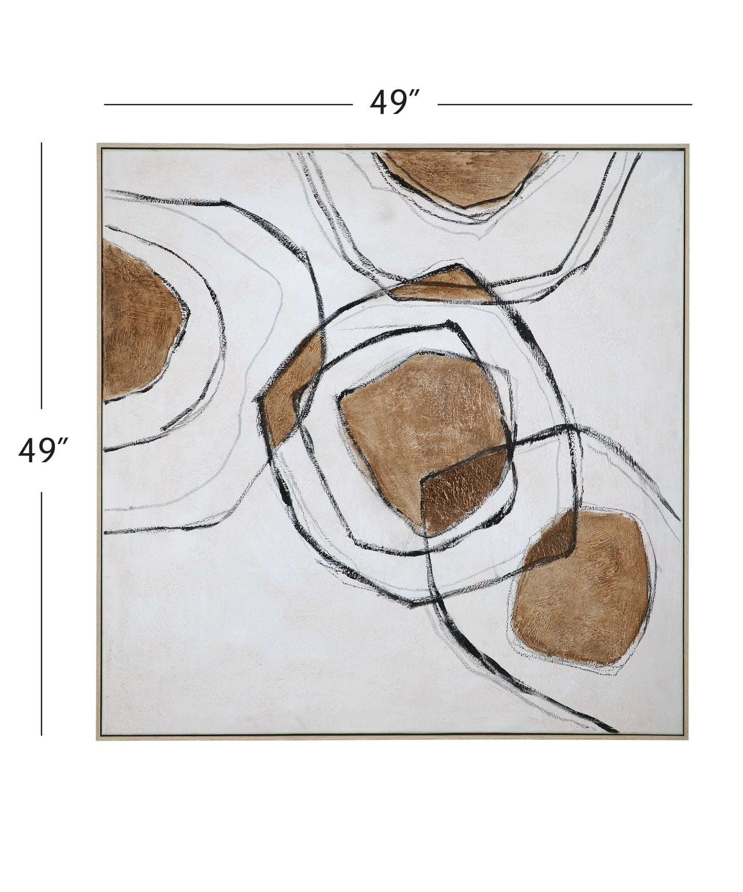 Rhetoric Canvas Art - White / Light Brown