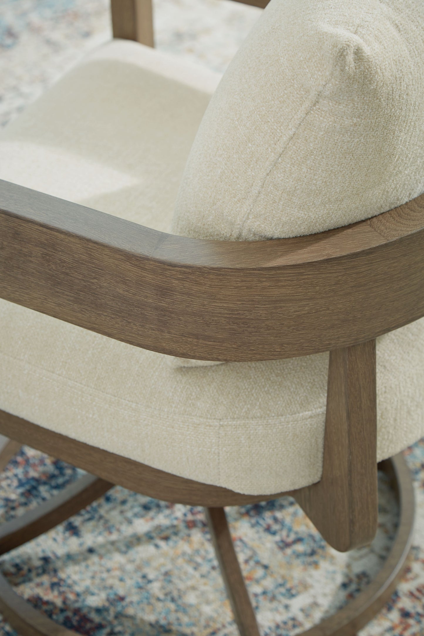 Serene Bay - Swivel Chair With Cushion (Set of 2) - Dark Brown / White