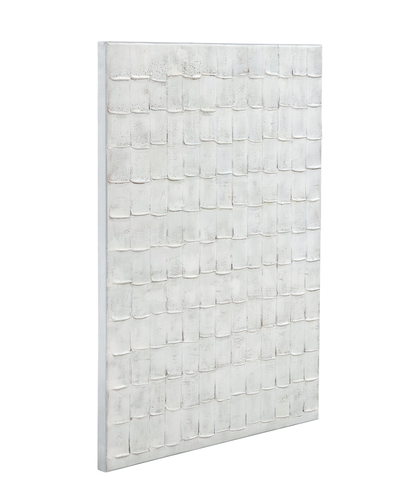 Linear Marks Canvas Art - White