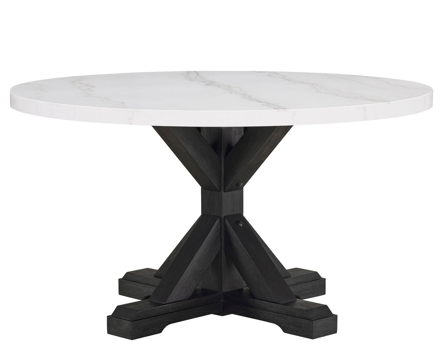 Varley - 5 Piece Round Dining Room Set - White / Gray