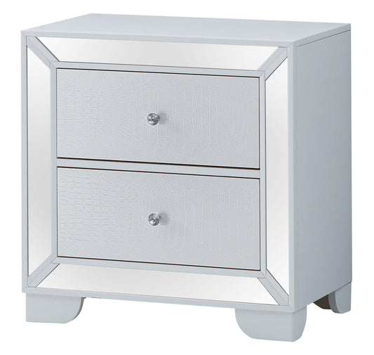 Hollywood Hills - Wooden Nightstand - Silver Champagne