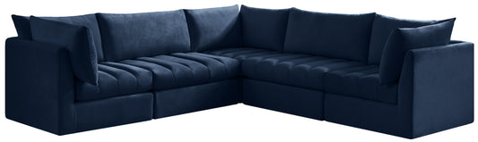 Jacob - Modular Sectional 5 Piece - Navy - Fabric