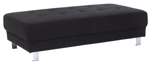 Riveredge - Fabric Milan Ottoman - Black