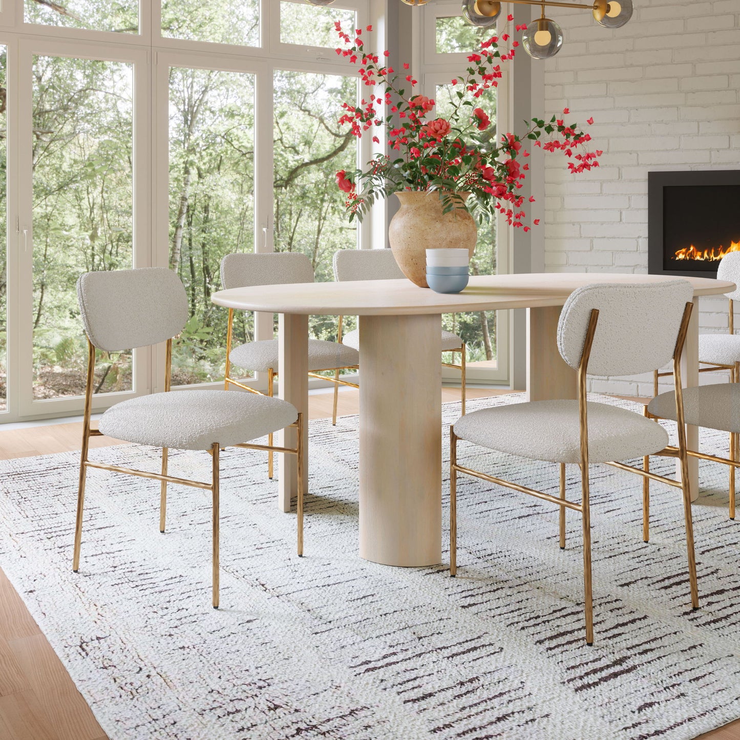 Sydhavnen - Dining Chair - Cream / Gold