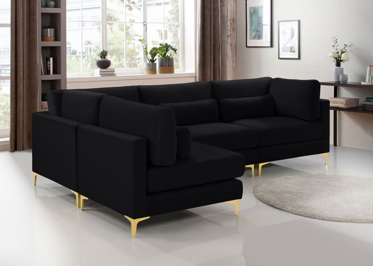 Julia - Modular Sectional 4 Piece - Black