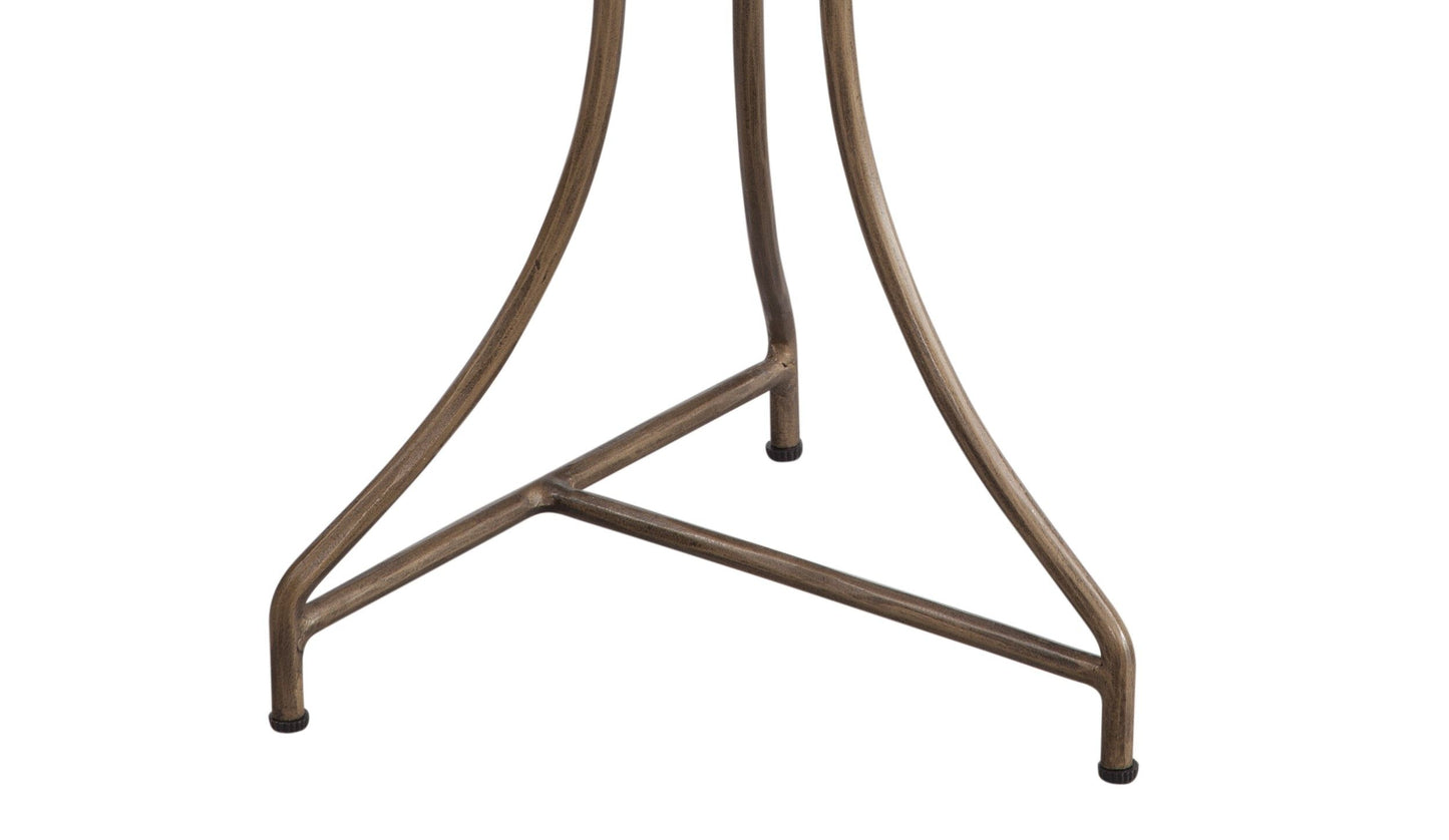 Mcgowan - Accent Table - Antique Brass/White Marble