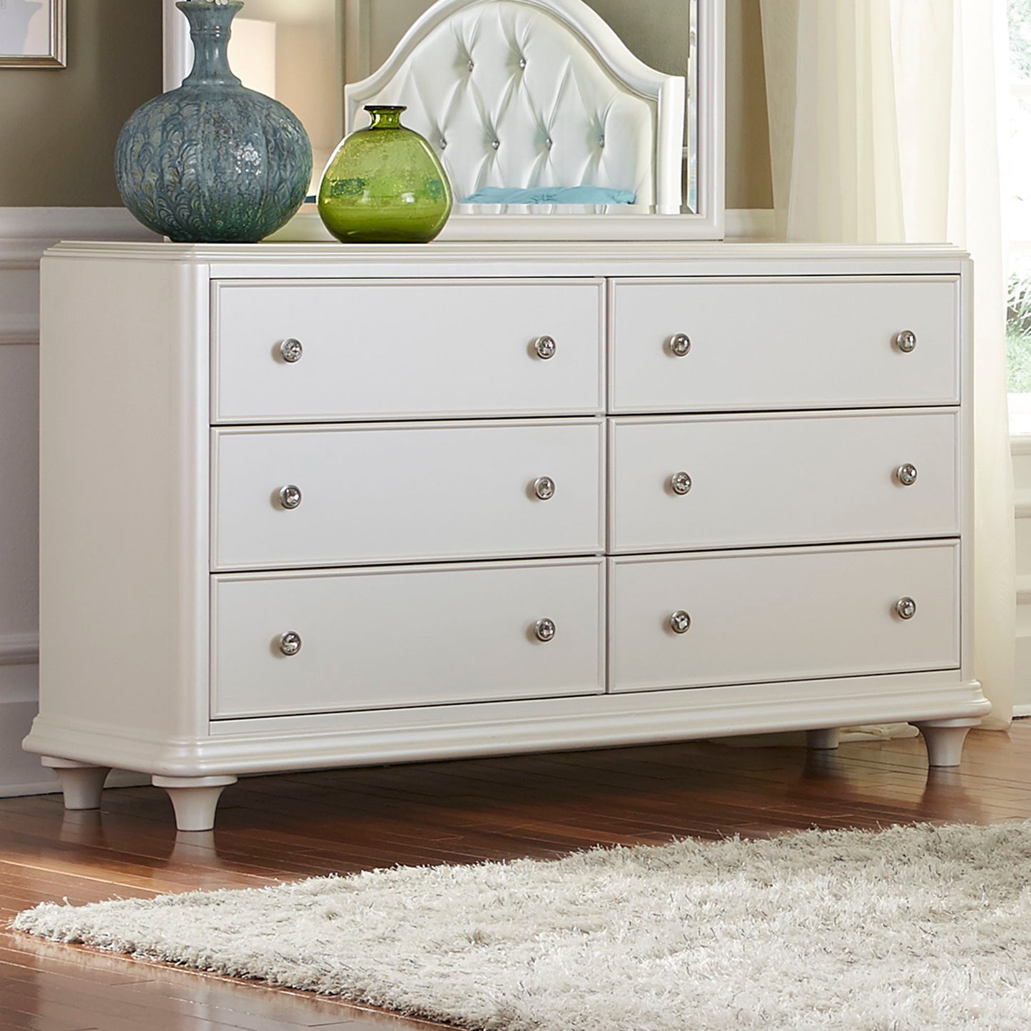 Stardust - 6 Drawer Dresser - White