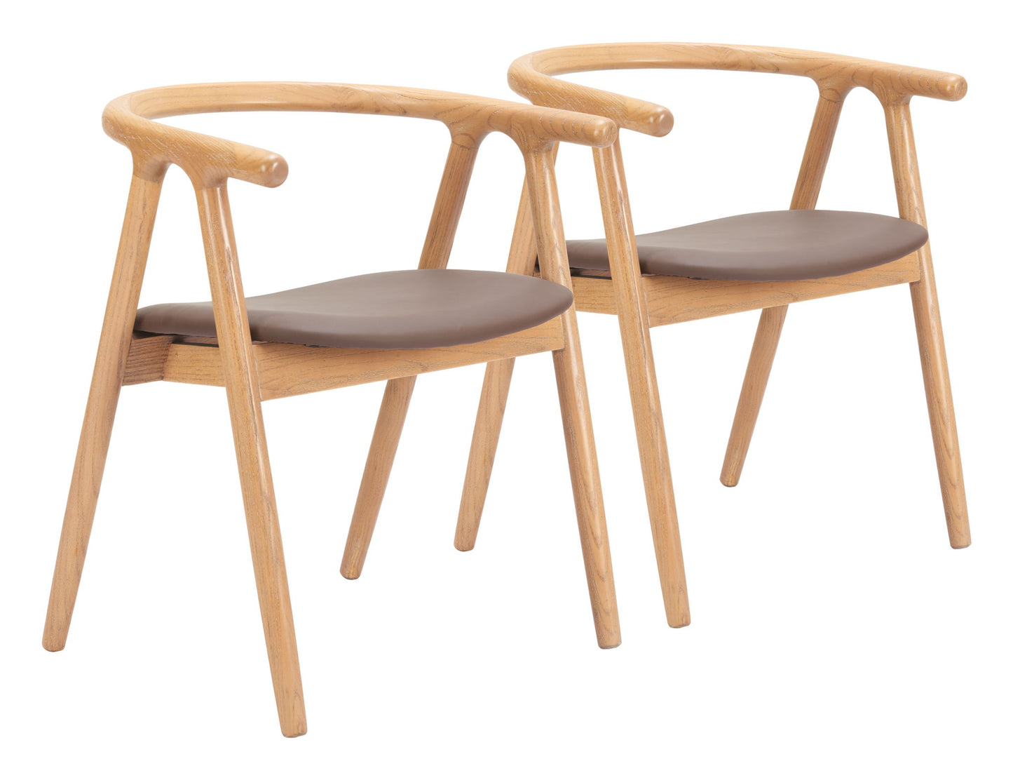 Peker - Dining Chair (Set of 2) - Brown / Natural