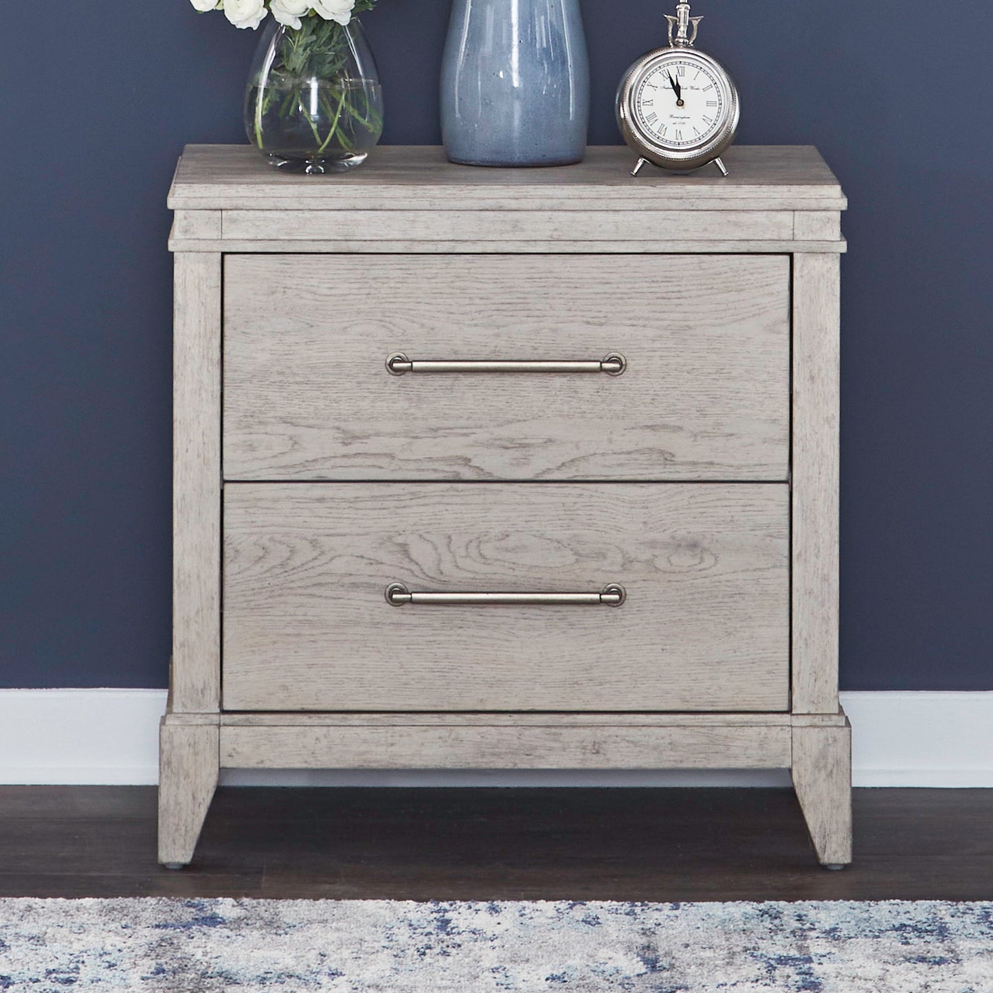 New Haven - Nightstand With Charging Station - White