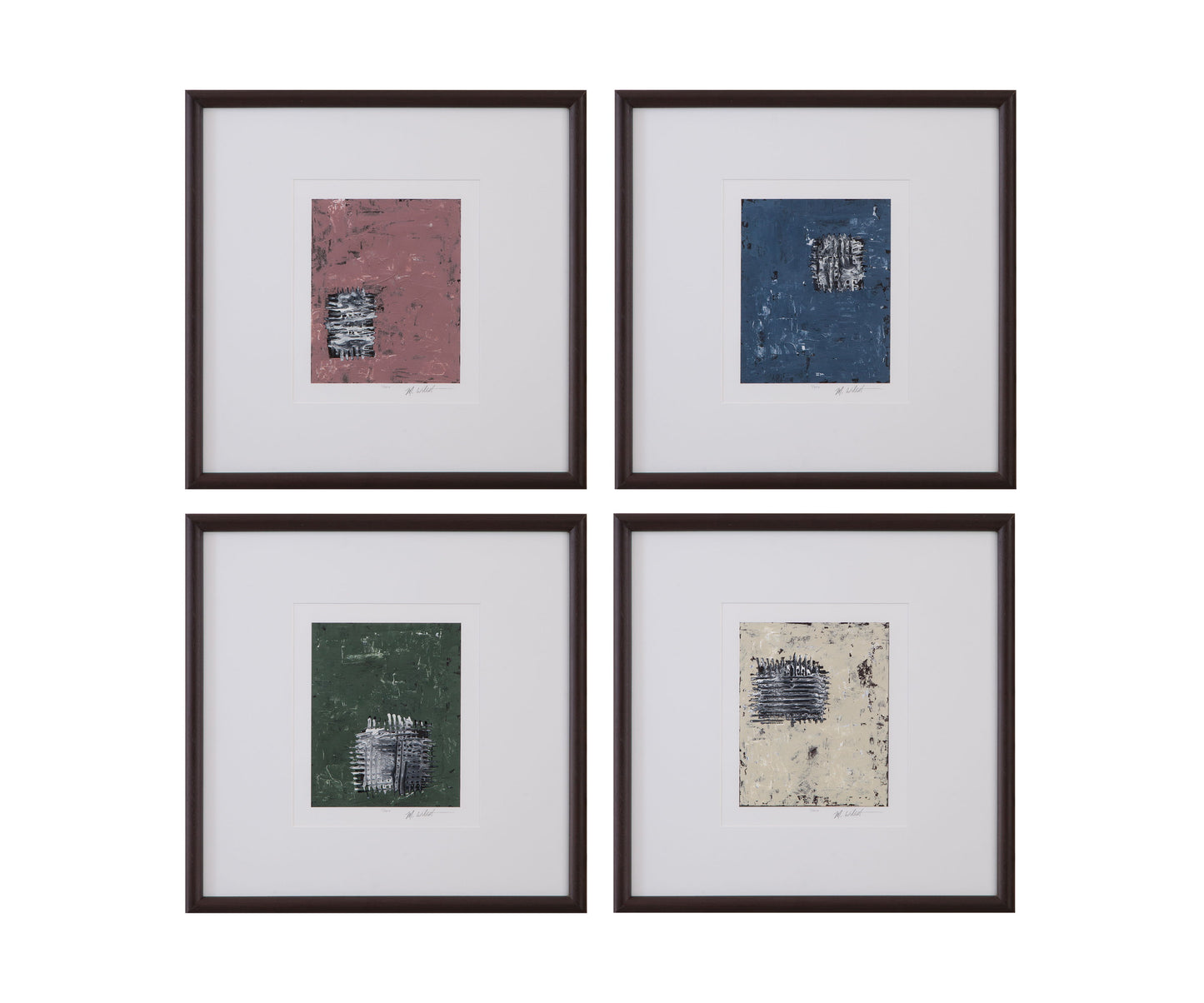 Dual Dichotomy II Framed Print - Blue / White