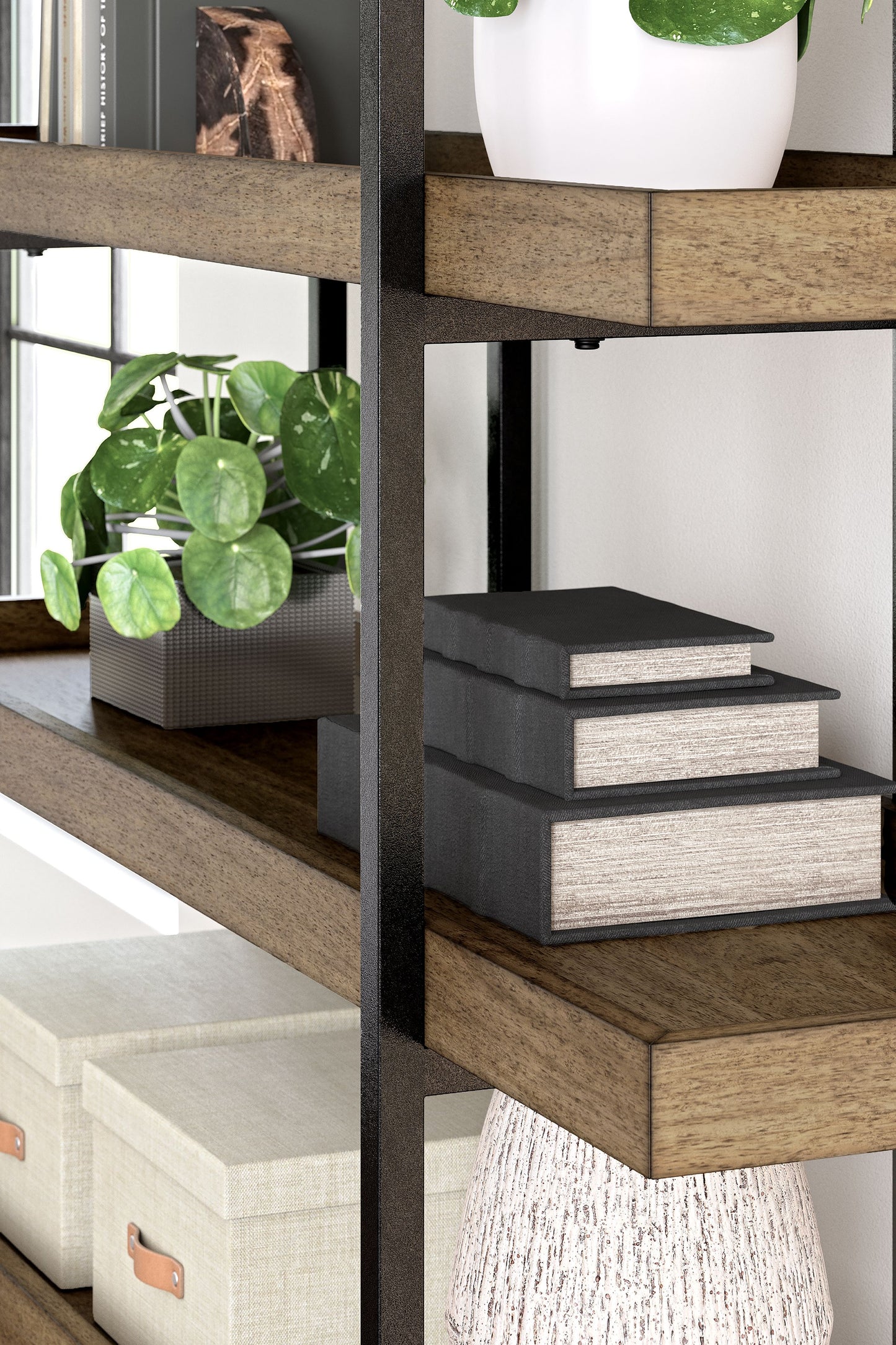 Montia - Light Brown - Bookcase