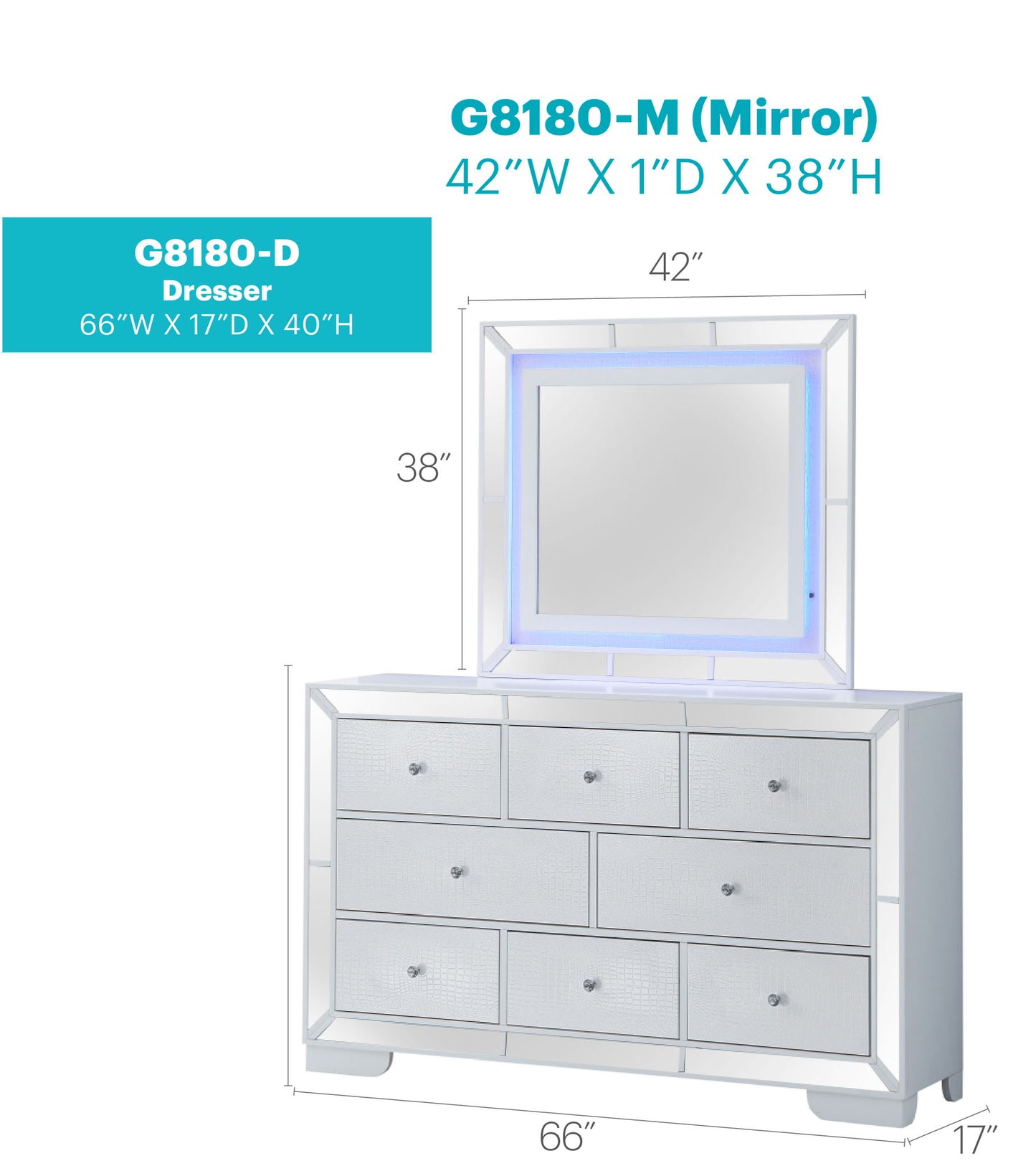 Glory Furniture - Hollywood Hills - Dresser