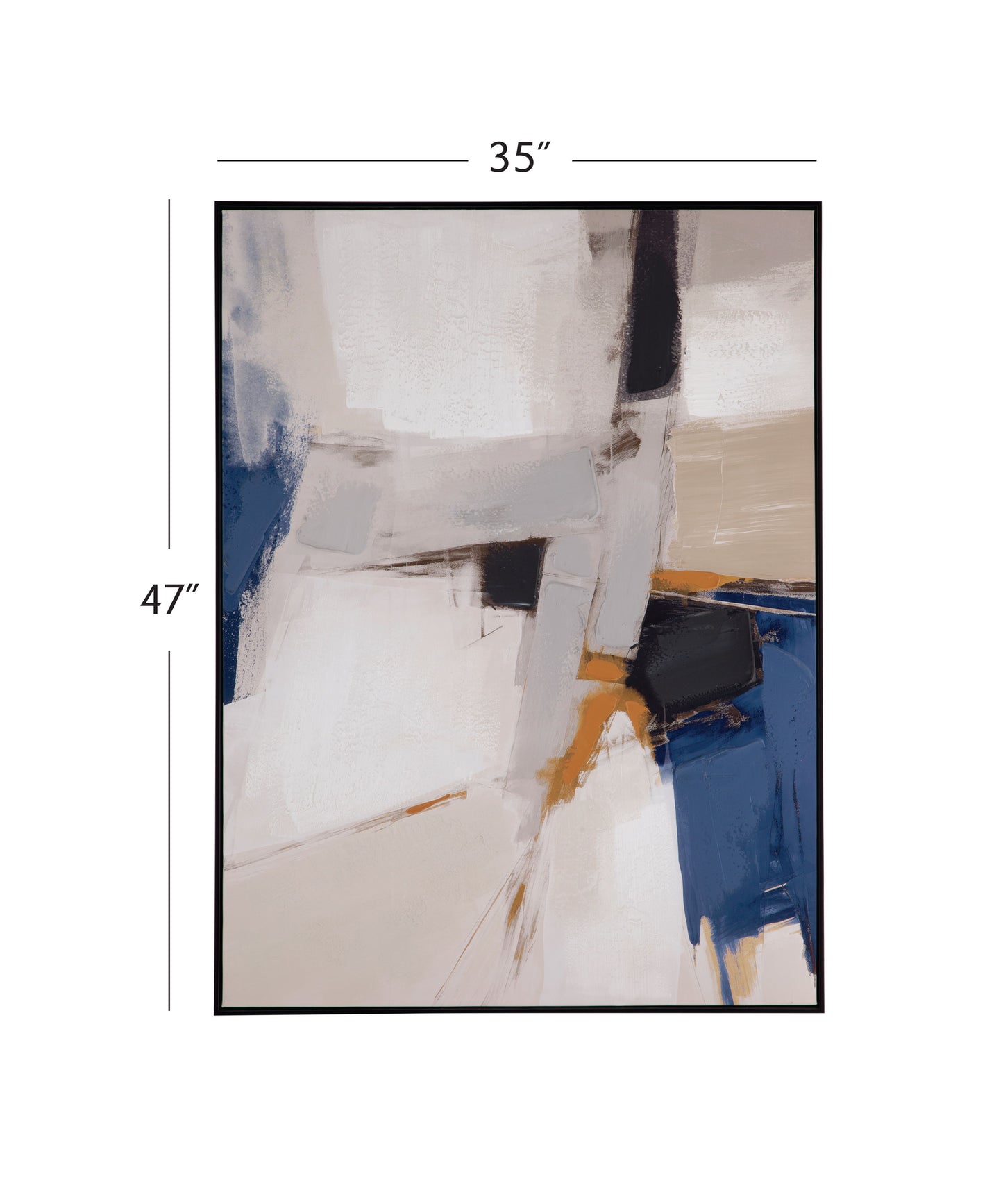 Denisa II Framed Canvas - Beige / Blue