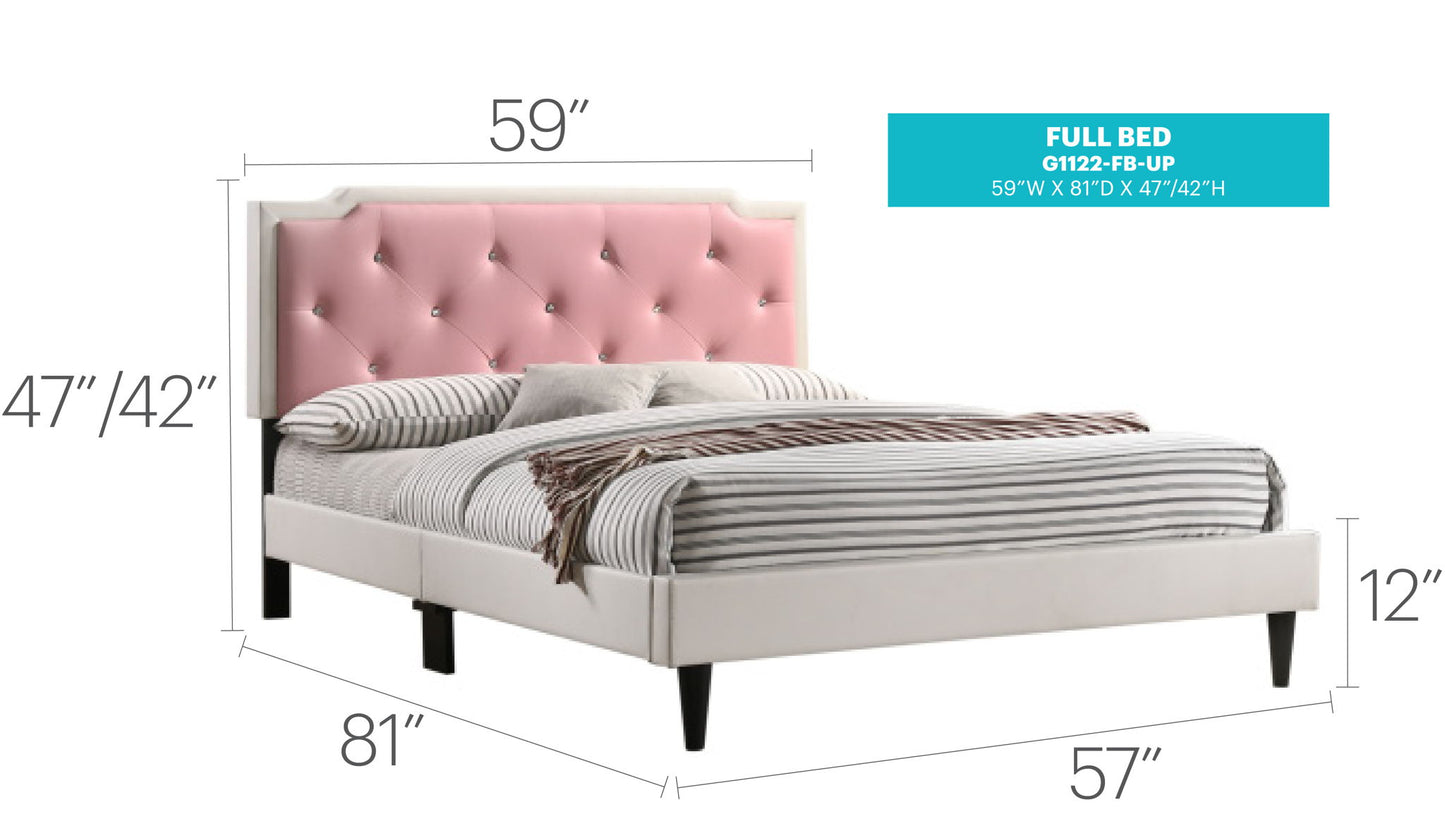 Glory Furniture - Deb - Faux Crystals Tufted Bed