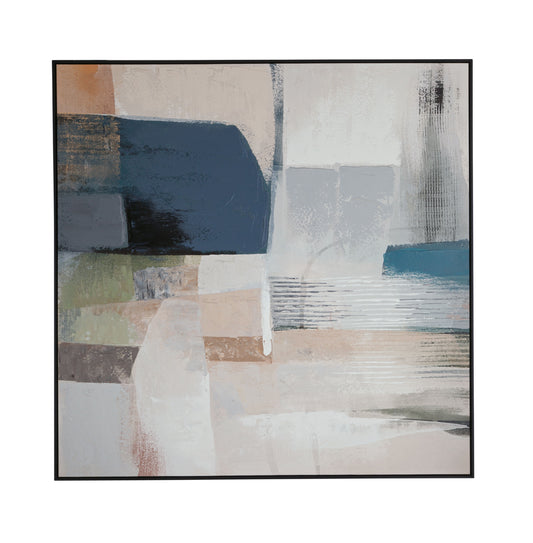 Kasia Framed Canvas - Gray / Beige