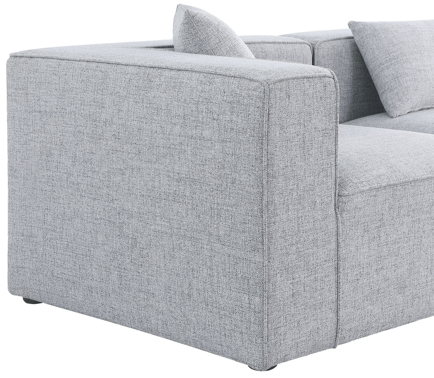 Cube - Modular Sectional 5 Piece - Gray - Fabric