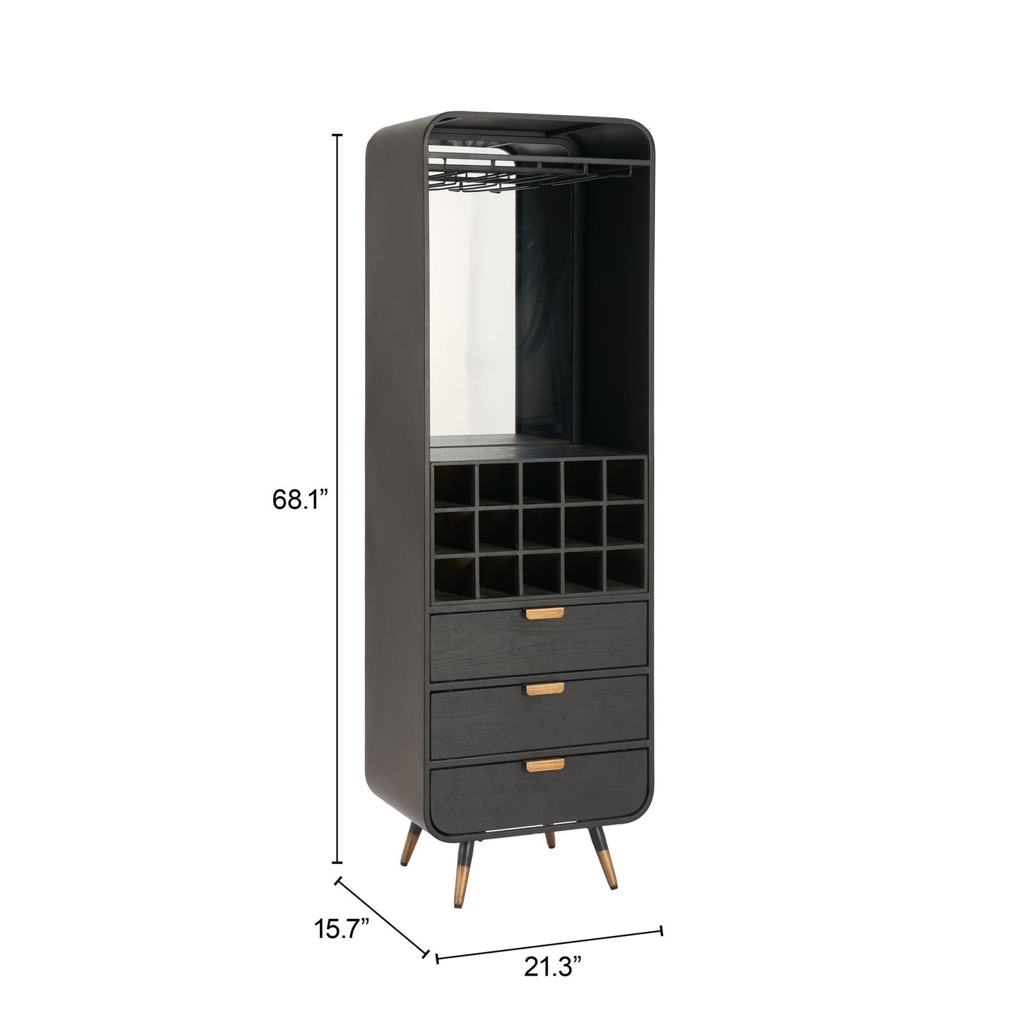 Magara - Bar Cabinet - Black