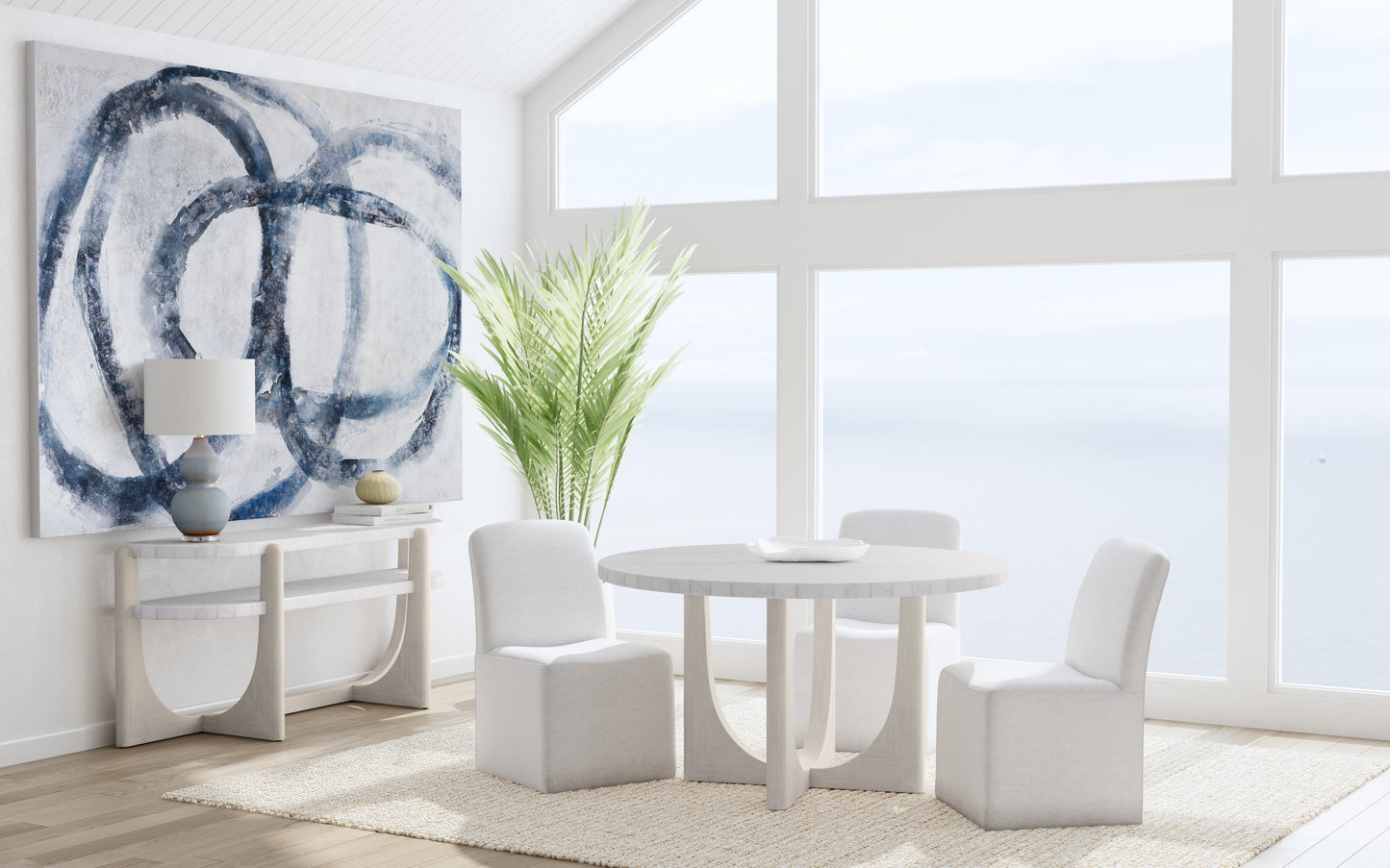 Altarium Canvas Art - White / Blue