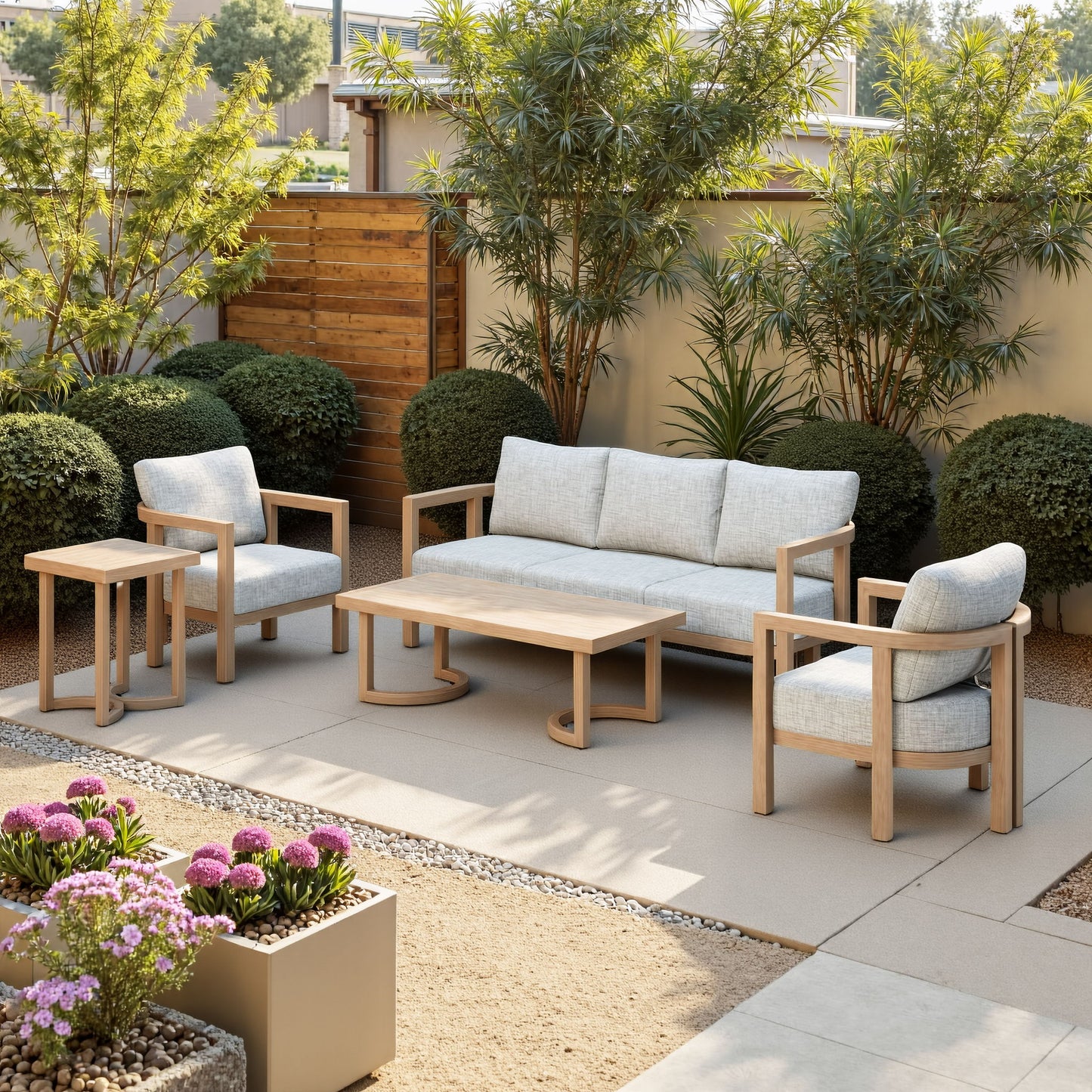 Leto - Outdoor Coffee Table - Brown