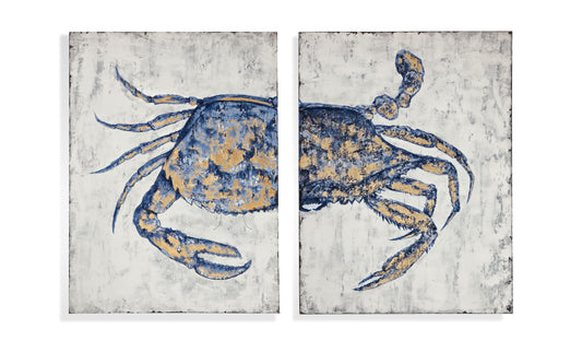 Blue Crab Canvas Art - Blue