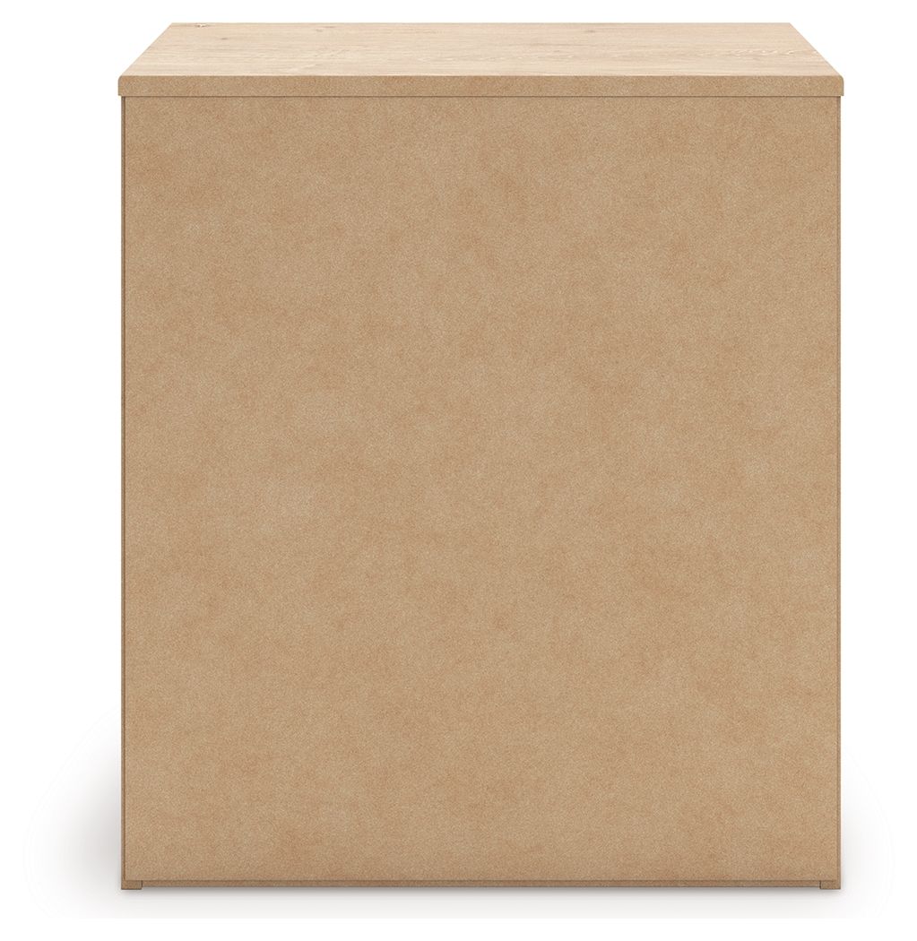 Sanginlane - Two Drawer Night Stand - Tan